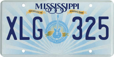 MS license plate XLG325