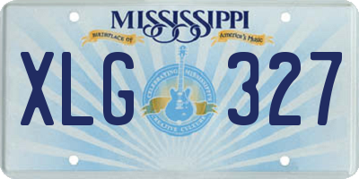 MS license plate XLG327