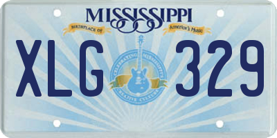 MS license plate XLG329