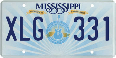 MS license plate XLG331