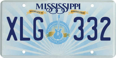 MS license plate XLG332
