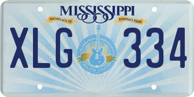 MS license plate XLG334