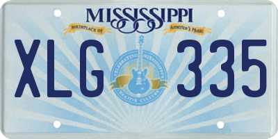 MS license plate XLG335