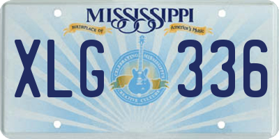MS license plate XLG336