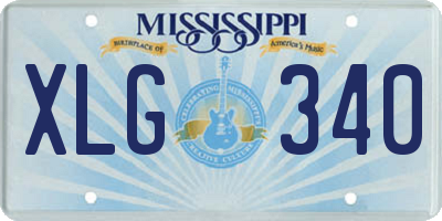MS license plate XLG340