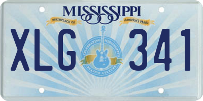 MS license plate XLG341