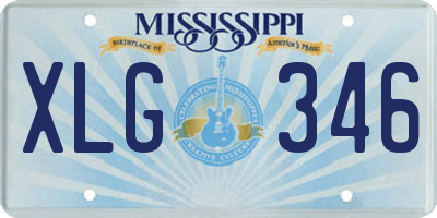 MS license plate XLG346