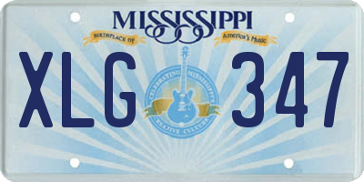 MS license plate XLG347