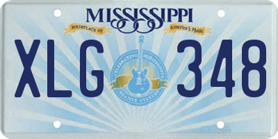 MS license plate XLG348