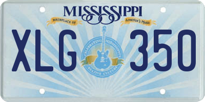 MS license plate XLG350