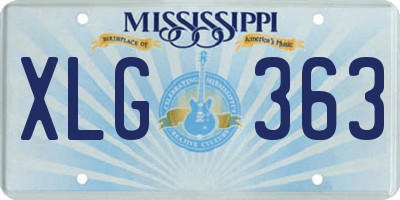 MS license plate XLG363