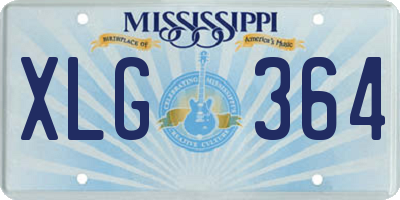 MS license plate XLG364