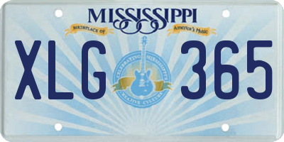MS license plate XLG365