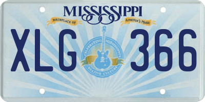 MS license plate XLG366