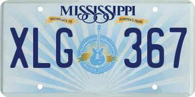 MS license plate XLG367