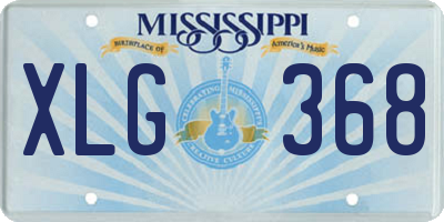 MS license plate XLG368