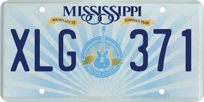 MS license plate XLG371