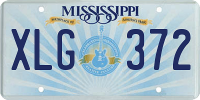 MS license plate XLG372