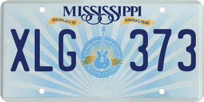 MS license plate XLG373
