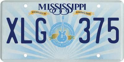 MS license plate XLG375