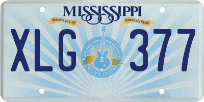 MS license plate XLG377