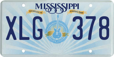 MS license plate XLG378