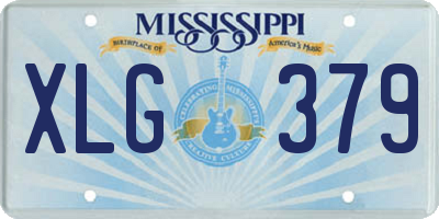MS license plate XLG379