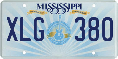 MS license plate XLG380