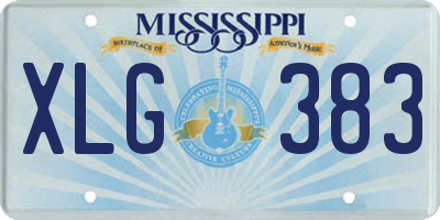 MS license plate XLG383