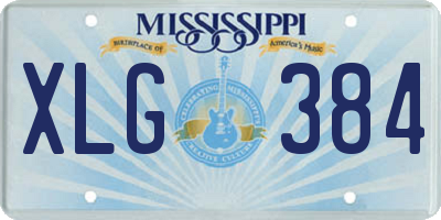 MS license plate XLG384
