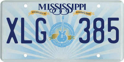 MS license plate XLG385