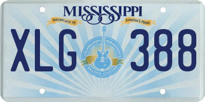 MS license plate XLG388