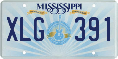 MS license plate XLG391