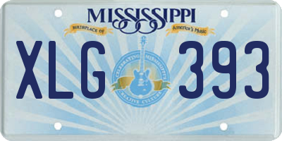 MS license plate XLG393