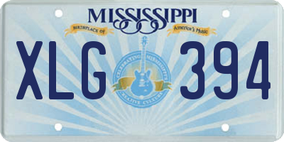 MS license plate XLG394