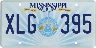 MS license plate XLG395