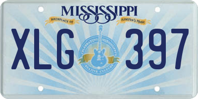 MS license plate XLG397