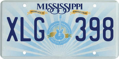 MS license plate XLG398