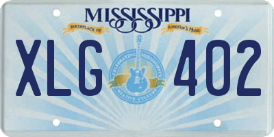 MS license plate XLG402