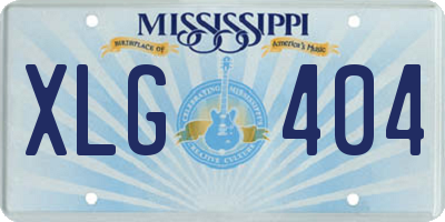 MS license plate XLG404