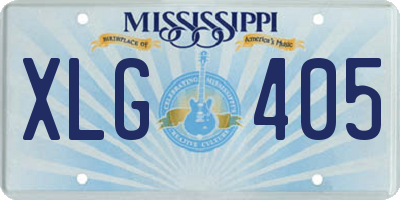 MS license plate XLG405