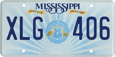 MS license plate XLG406