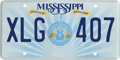 MS license plate XLG407