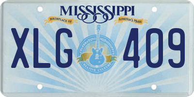 MS license plate XLG409
