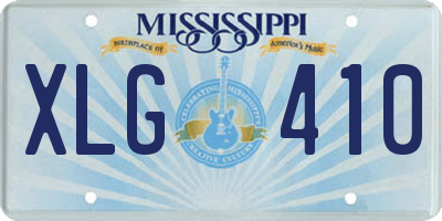 MS license plate XLG410