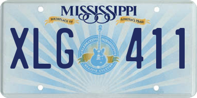 MS license plate XLG411