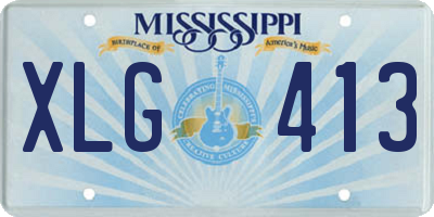 MS license plate XLG413