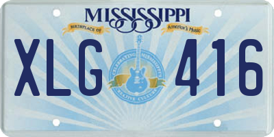 MS license plate XLG416