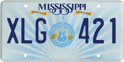 MS license plate XLG421