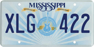 MS license plate XLG422